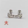 Aretes de Acero Inoxidable Oro de 18K Zircón Acero de Titanio Mini Piercings de Nariz de Rosca Piercing Anillos para Ombligo Joyería Transfronteriza Europea y Americana
