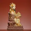 Nova Cadeira Dragão Deus da Riqueza Resina Estátua de Deus da Riqueza de Alto Padrão Decorativa para Casa, Estatueta Dourada do Deus da Riqueza, Atacado