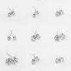 Brincos de Moda Coreana Novos Desejo Amazon Aliexpress Brincos Geométricos de Cristal Zircônia Conjunto de 6 Pares Atacado