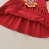 Vestido para Niña de Un Año, Vestido de Verano para Niña, Vestido Rojo Festivo de Princesa, Vestido para Fiesta de Cumpleaños de Niña de Un Año