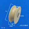Roda de Polia de Nylon com Canaleta em U Rolamento Roda de Borracha Roda Guia para Tubo Redondo Suporte de Roda para Trilho Plástico Roda de Suporte para Porta e Janela com Canaleta em U
