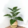 Plantas Verdes Simuladas Transfronterizas, Flores de Raíz Blanca, Plantas Grandes en Maceta para Paisajismo, Plantas de Piso para Exteriores, Plantas Artificiales, Plantas Verdes Biónicas