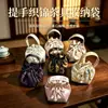 Bolsa para Xícara de Chá Impressão Rápida Bolsa para Armazenamento de Conjunto de Chá Bolsa Protetora Espessa para Bule e Xícara de Chá Bolsa Portátil para Cerimônia do Chá Caixa de Lenços