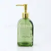 Frasco de Vidro Criativo com Manchas Vitrais Prensador para Álcool em Gel Frasco de Loção Frasco de Vidro Criativo Frasco Vazio para Gel de Banho Shampoo Venda por Atacado