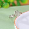 Anillo de plata de ley Yilu S925 bañado en oro Hotan Qingshui con cera de abejas roja, ovalado, elegante, simple y retro.