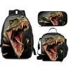 2024 Nueva Mochila Escolar de Doble Capa para Niños, Lonchera, Estuchera, Mochila Infantil con Estampado de Dibujos Animados, Tres Piezas, D
