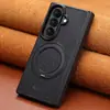 Adecuado para funda de teléfono con carga inalámbrica Samsung Z Fold 8 Ultra, protección de 360 grados, hebilla de anillo giratoria, soporte de marco medio magnético
