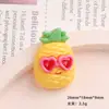 Acessórios de resina diy de desenho animado acessórios óculos de sol de frutas acessórios de grampo de cabelo feito à mão capa de celular fivela de sapato lote