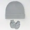 Comercio Exterior Europeo y Americano Gorro Fetal para Recién Nacido Guantes Faciales Anti-Rayaduras Sombrero de Bebé Sombrero de Bebé Juego de Dos Piezas Nuevo 821046