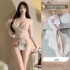 Lingerie sexy, design com abertura na virilha, não precisa remover, com detalhes vazados e um body sem costas, sedutor e apaixonante, tule transparente, perfeito para usar em casa, puro e sensual