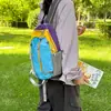Mochila Esportiva ao Ar Livre para Caminhada com Bloqueio de Cores Dopamina, Mochila Multifuncional à Prova d'Água, Bolsa Casual para Viagem de Ombro Único/Duplo