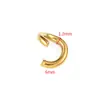 Anel Aberto Anel Fechado Anel Único Anel de Conexão Aberto Argola Pequena Aço Inoxidável Dourado 18K Eletrodepositado a Vácuo Acessórios para Joias DIY