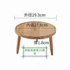 Patas de Madera Maciza Superficie de Tablero de Bambú Engrosado Simple Soporte de Carga Redondo Estante para Flores