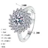 Anillo de Plata de Ley S925 con Moissanita Xindeyi para Mujer, Anillo Geométrico Rectangular Biselado de Girasol, Lujoso y de Alta Gama