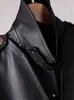 Chaqueta de Cuero de Lujo Ligero Transfronteriza para Mujer, Talla Petite, Nuevo Estilo Primavera 2026, Gabardina Corta de Piel de Oveja