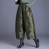 Guangzhou Treze Linhas Calças de Jacquard Bud de Luxo Europeu para Mulheres Tamanho Grande Calças Harem Soltas Calças Casuais