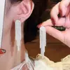 Aretes Dorados Geométricos Brillantes de Múltiples Capas con Borlas Largas para Banquetes Nocturnos y Reuniones Anuales, Hacen que el Rostro Parezca Más Pequeño, Aretes de Atmósfera de Lujo Ligero