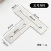 Soporte de Ángulo de Acero Inoxidable de 90 Grados Recto Fijador Triángulo Engrosado Hierro Forma de L t Conector para Muebles Gabinete Soporte de Ángulo para Partición