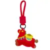 Original 2026 Hazte Rico Pronto Colgante de Cuero de Pony Llavero del Zodiaco Colgante para Bolso Pequeño Regalo de Año Nuevo Venta al por Mayor
