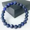 Pulseira Elegante Azul Fosco com Pedra Azul, Moda Simples, Padrão Azul, Design Geométrico para Amantes