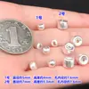 Plata de Ley s925 Exquisitas Cuentas Redondas Pequeñas de Plata Cepillada Cuentas Espaciadoras Cristal Wenwan Cuerda para la Mano Tejido Collar Accesorios Hechos a Mano DIY