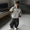 Mono de Invierno para Niños de Polar con Cuatro Botones Abrigo Peludo Estilo Coreano Fresco Moderno Traje de Motociclista Ropa de Moda