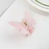 Pinza para el Cabello Baffia de Mariposa Acrílica para la Parte Trasera de la Cabeza, Accesorio para el Cabello Estilo Vintage, Pinza Pequeña de Tiburón para Peinados Semirecogidos