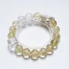 [Viaje de Ida y Vuelta] Pulsera de Cristal con Cuentas de Concha Blanca Natural para Mujer, Versátil Amarillo Limón Pulsera de Moda Acuática Venta al por Mayor