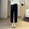 Pantalones zanahoria adelgazantes para mujeres petite, tallas grandes, delgados, de cintura alta, holgados, casuales, primavera-verano, pantalones cigarette cropped para mujer