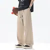 Pantalones de Malla de Seda de Hielo Estilo Americano para Hombre, Pantalones Deportivos Finos Transpirables de Secado Rápido para Verano, Pantalones Largos Casuales Rectos Sueltos de Moda