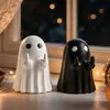 Fantasma criativo com dedo médio, ornamento fofo para mesa de escritório e casa, presente engraçado de Halloween, presente criativo