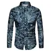 Europa Transfronteiriça Comércio Exterior 2026 Novo Estilo Casual Versátil Fashionável Tendência Retrô Série Camisa Masculina de Manga Longa