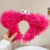 Diadema de peluche divertida corazón de niña linda cara fea linda diadema para lavarse la cara pelo frito raro muñeca fea horquilla peluda accesorios para el cabello