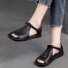 Nuevas Sandalias de Verano para Mujer, Zapatos Planos Cómodos con Punta Abierta, Zapatos de Moda para Mamá, Tallas 36-43