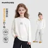 Camiseta de Algodão Puro para Meninas Black Ni Mumi Outono 2026 Nova Blusa Casual de Manga Curta Infantil Roupas Infantis Atacado