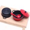 Casa de bonecas mini simulação panela de sopa com alça binaural ob11 miniatura cena de cozinha adereços para fotos modelo acessórios