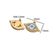 Acero Inoxidable Oro 18K Corazón con Goteo de Aceite Ojo de Piedra de Strass Colgante DIY Moda Collar Pulsera Accesorios para Ropa Venta al por Mayor