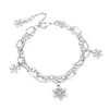 Pulsera de doble capa con copo de nieve para hombre, pulsera hip-hop simple y personalizada de moda para mujer, accesorio versátil de lujo ligero de alta gama