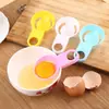 Separador de Clara de Ovo Colorido Criativo com Cabo Curto Processamento de Ovos Separador de Ovos Ferramenta de Cozinha para Assar