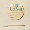 Amazon transfronteiriço ins disco de anúncio de nascimento de recém-nascido olá mundo bebê madeira DIY quadro de anúncio