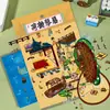 4 Piezas Nuevas Pegatinas de Paisaje 3D a Gran Escala con Temática de Loto Creativas para Bricolaje Alivio del Estrés Casa 3D, Mismo Estilo que en Xiaohongshu