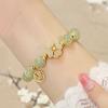 Pulsera de trébol para mujer 2023 nueva pulsera exquisita de lujo ligero de imitación de jade Hetian natural para pulsera de novia
