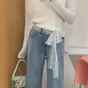 Cinto Lenço de Seda Estilo Coreano Acessório de Cintura em Camadas Personalidade da Moda Estilo Garota Popular com Acessório de Cinto Jeans Gravata Novo Modelo 2026 para Mulheres
