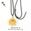 Collar de Candado de Longevidad para Bebé Chapado en Oro Tradicional al por Mayor, Colgante de Candado de la Fortuna Cadena para Suéter, Mismo Estilo que las Joyerías de Oro, Regalo de Luna Llena y Primer Cumpleaños