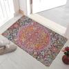 Felpudo de entrada, felpudo de entrada, felpudo de estilo étnico para el hogar, alfombra de TPR lavable con base plegable