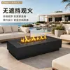 Chimenea exterior con fuego real para calefacción, gas natural, adecuada para casas de huéspedes, hoteles, villas, decoración de patios, mesa de fuego, personalización OEM para proyectos