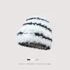Cubrecabezas de Otoño e Invierno Protección para Orejas Sombrero Cálido de Felpa Anti-Frío para Mujeres Lindo Versátil con Cordones Bloque de Color Sombrero de Punto para Salir