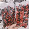 Estilo Ano Novo Alta Elasticidade Vermelho Cereja Elástico de Cabelo Estilo Coreano Anel de Cabelo com Laço Pequeno Elástico de Maçã Acessório de Cabelo