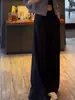 Calça Esportiva Casual de Veludo Preto Plus para Meninos e Meninas Outono Inverno 2026 Novo Estilo Quente Calça de Perna Larga Casual Solta Reta Grossa
