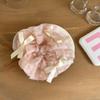 Grampo de Cabelo com Laço Plissado de Renda Estilo Ballet Doce Versátil Rosa Branco Estilo Menina Grampo de Cabelo com Fita Tridimensional Acessórios de Cabelo